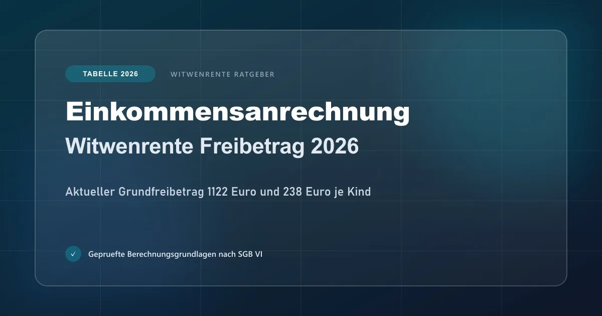 Freibetrag und Einkommensanrechnung ab Juli 2026